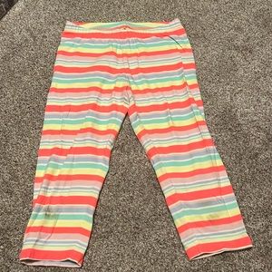 Cat and Jack capri bright striped leggings.